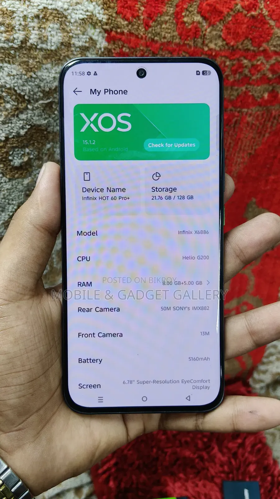 Infinix Hot 60 Pro+ 128 GB Black