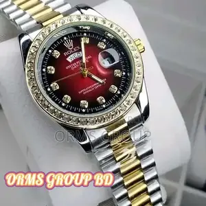 Luxury Rolex Day-Date Two-Tone Gold Silver – Black Diamond Dial F