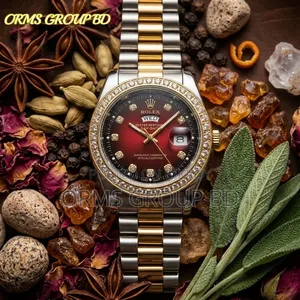 Luxury Rolex Day-Date Two-Tone Gold Silver – Black Diamond Dial F