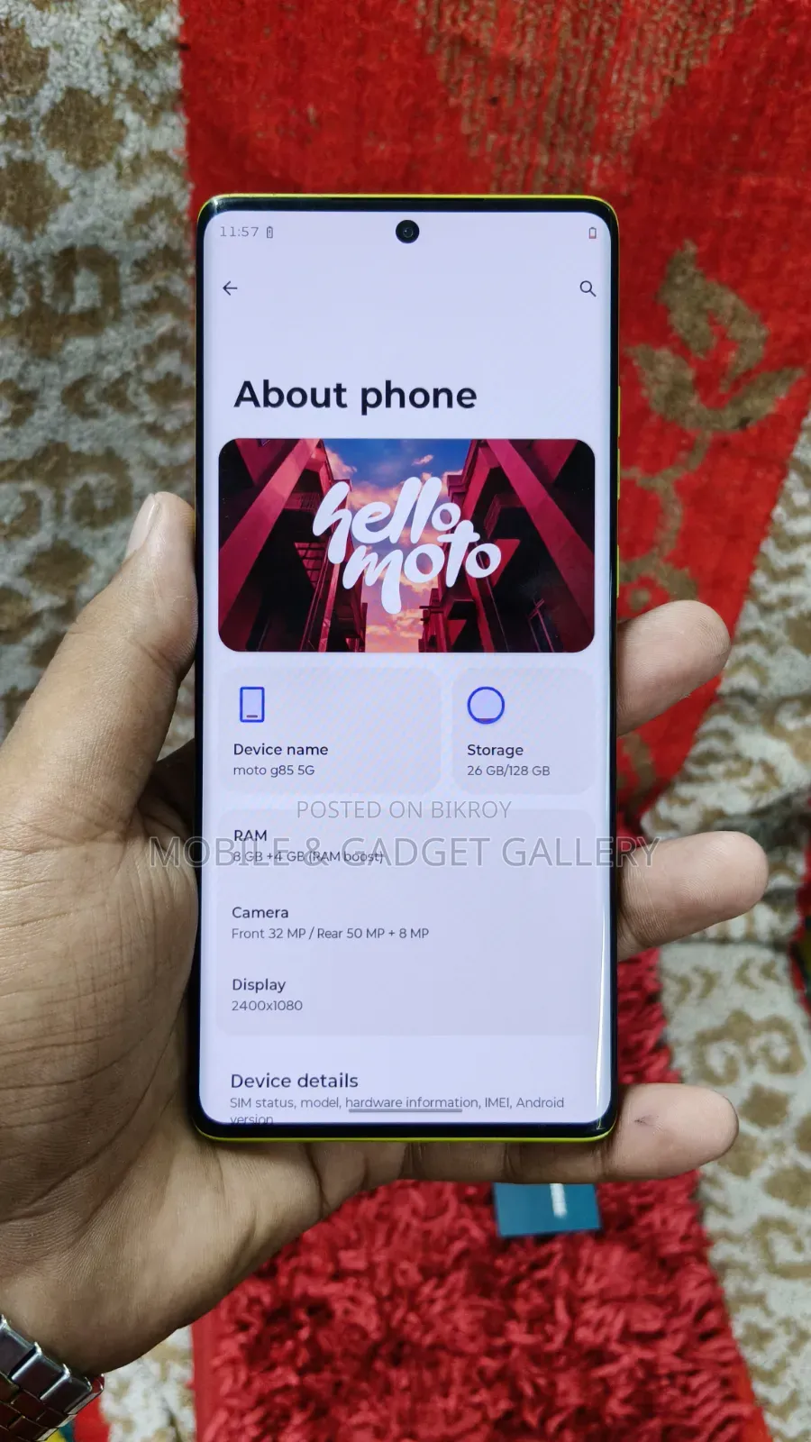 Motorola Moto G85 128 GB Yellow