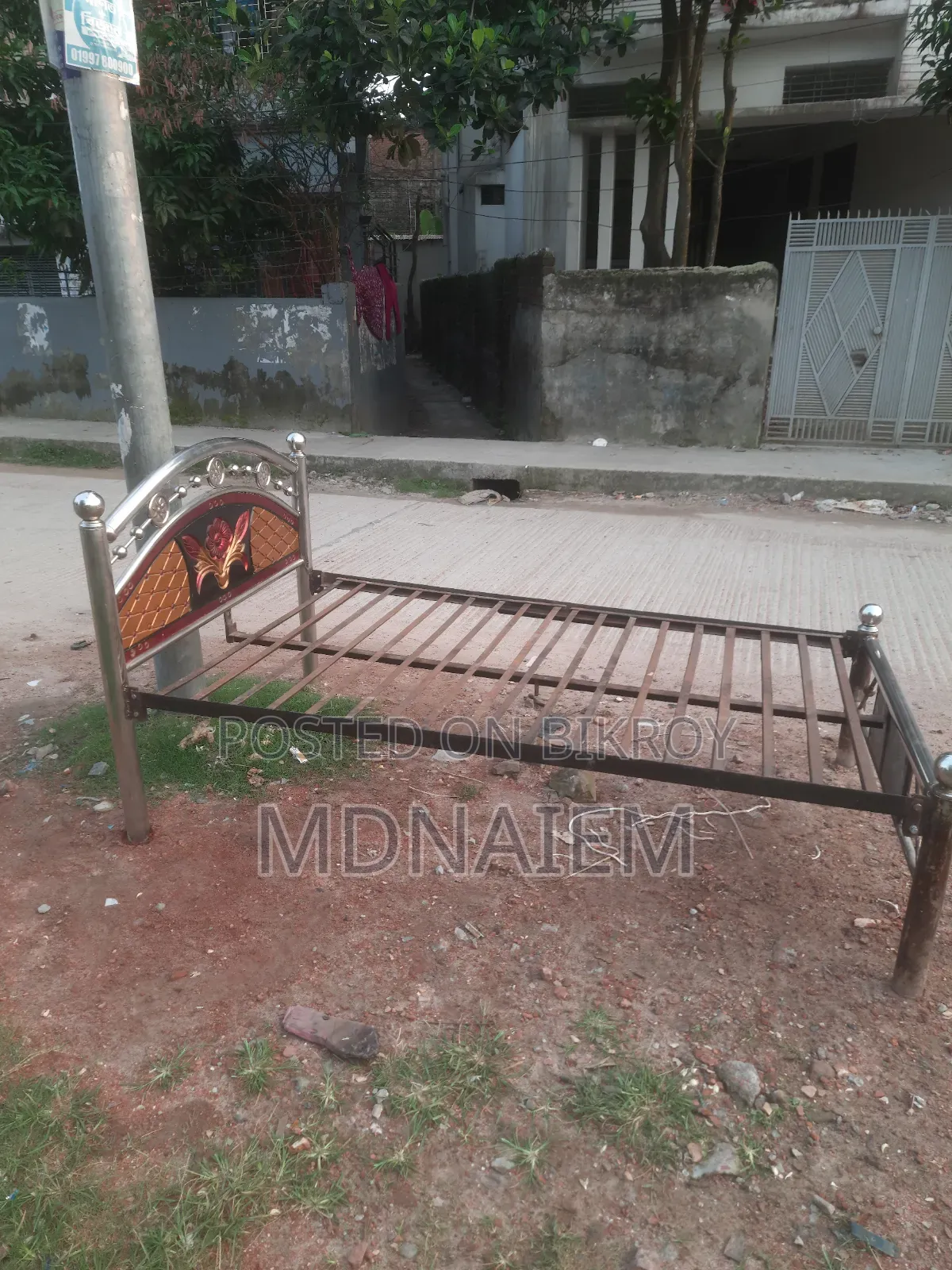 Old Steel Bed, Very Good Condition, Available