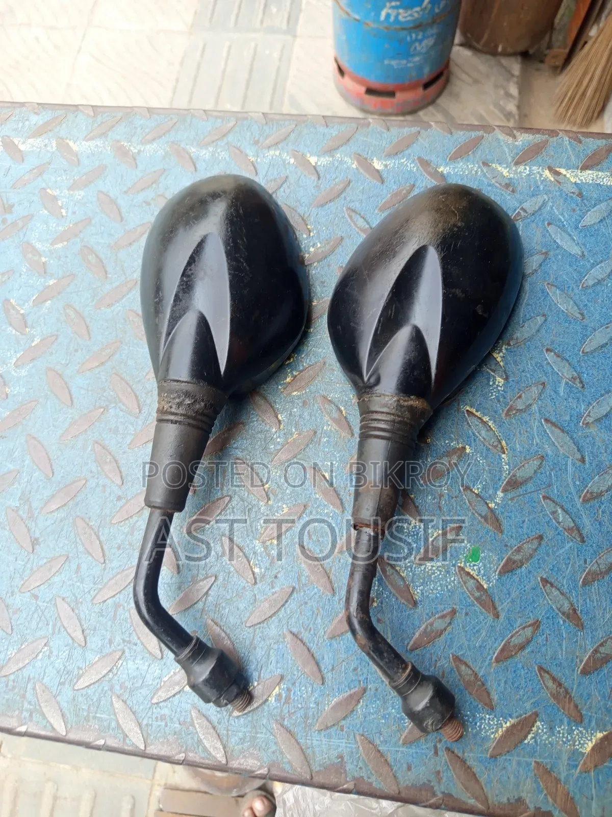 Motorcycle looking glass for sale.