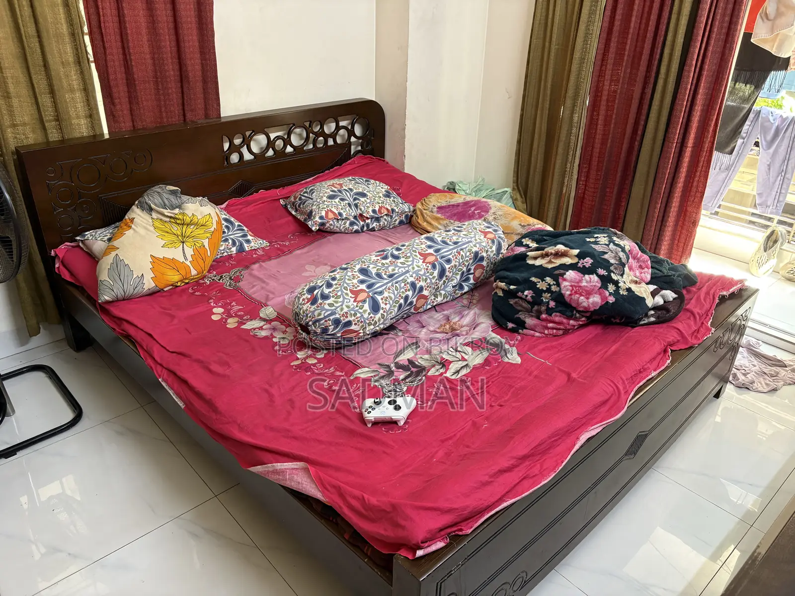 কিং সাইজ বেড ৬/৭ সাথে গদি, তোশক বালিশ