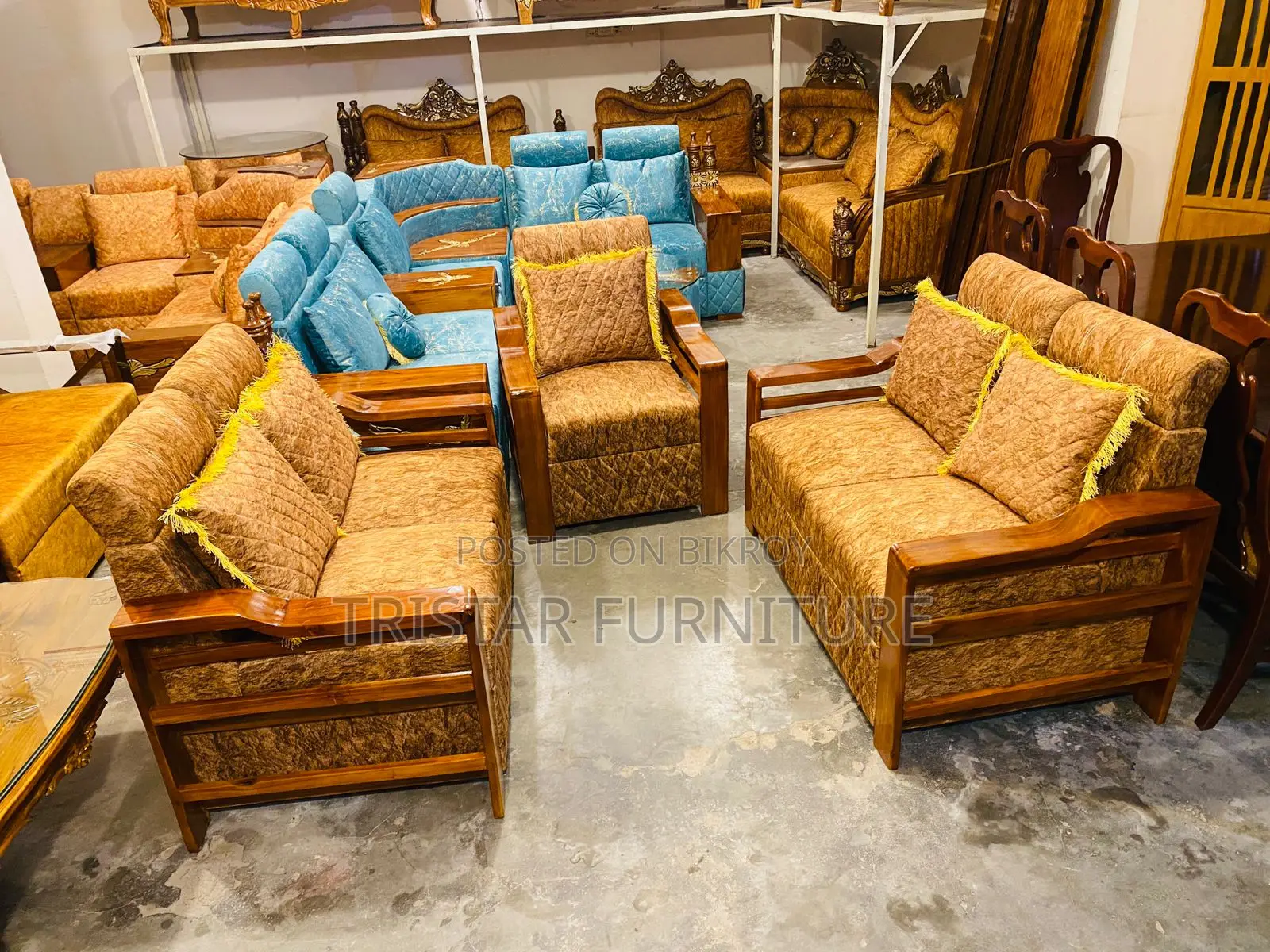 5 Seater Wooden Sofa Set