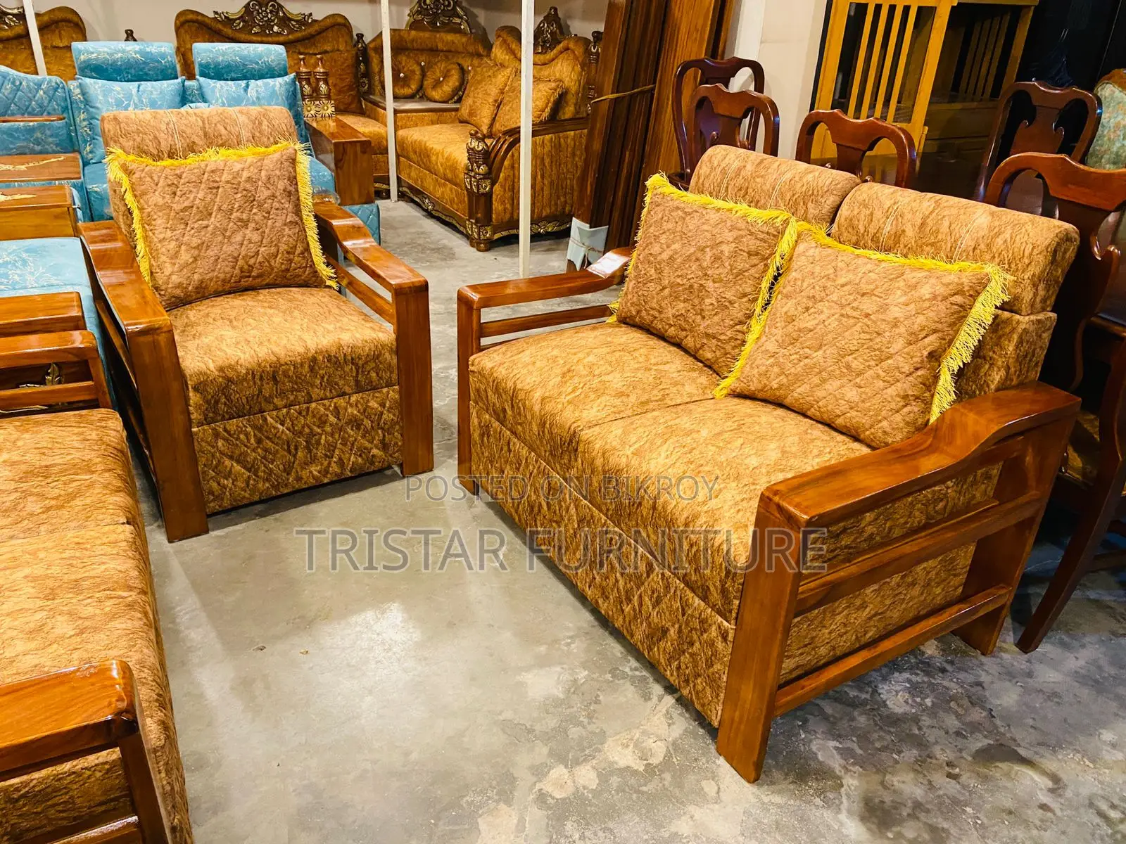 5 Seater Wooden Sofa Set