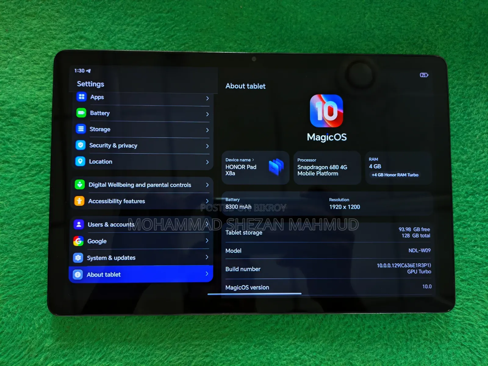 Honor Pad X8 128 GB Gray