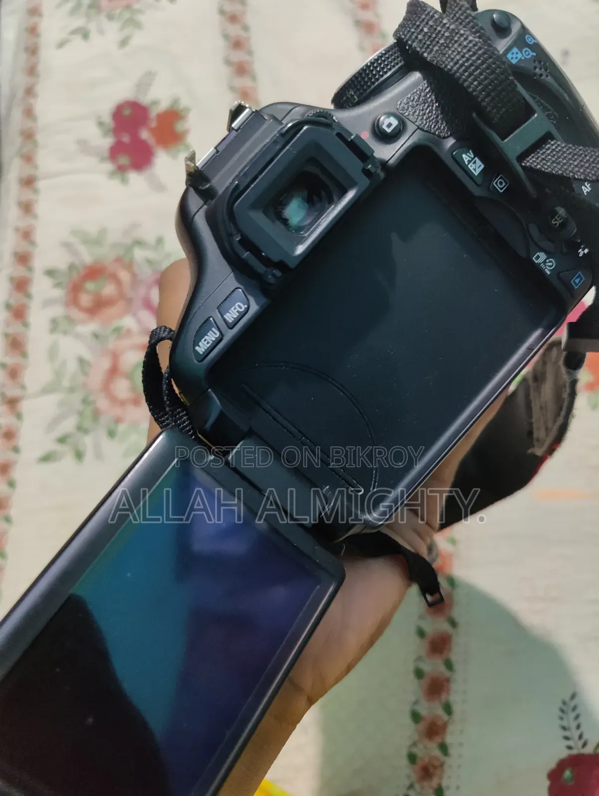 Canon 600D with 55-250 Zoom Lens (Minor display shadow, no issues)