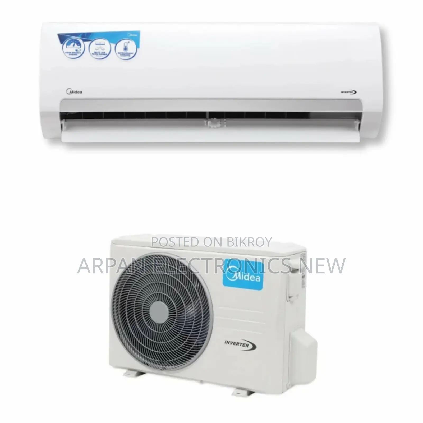 Midea 1 Ton Inverter Split Type Air Conditioner Refrigerant - R32