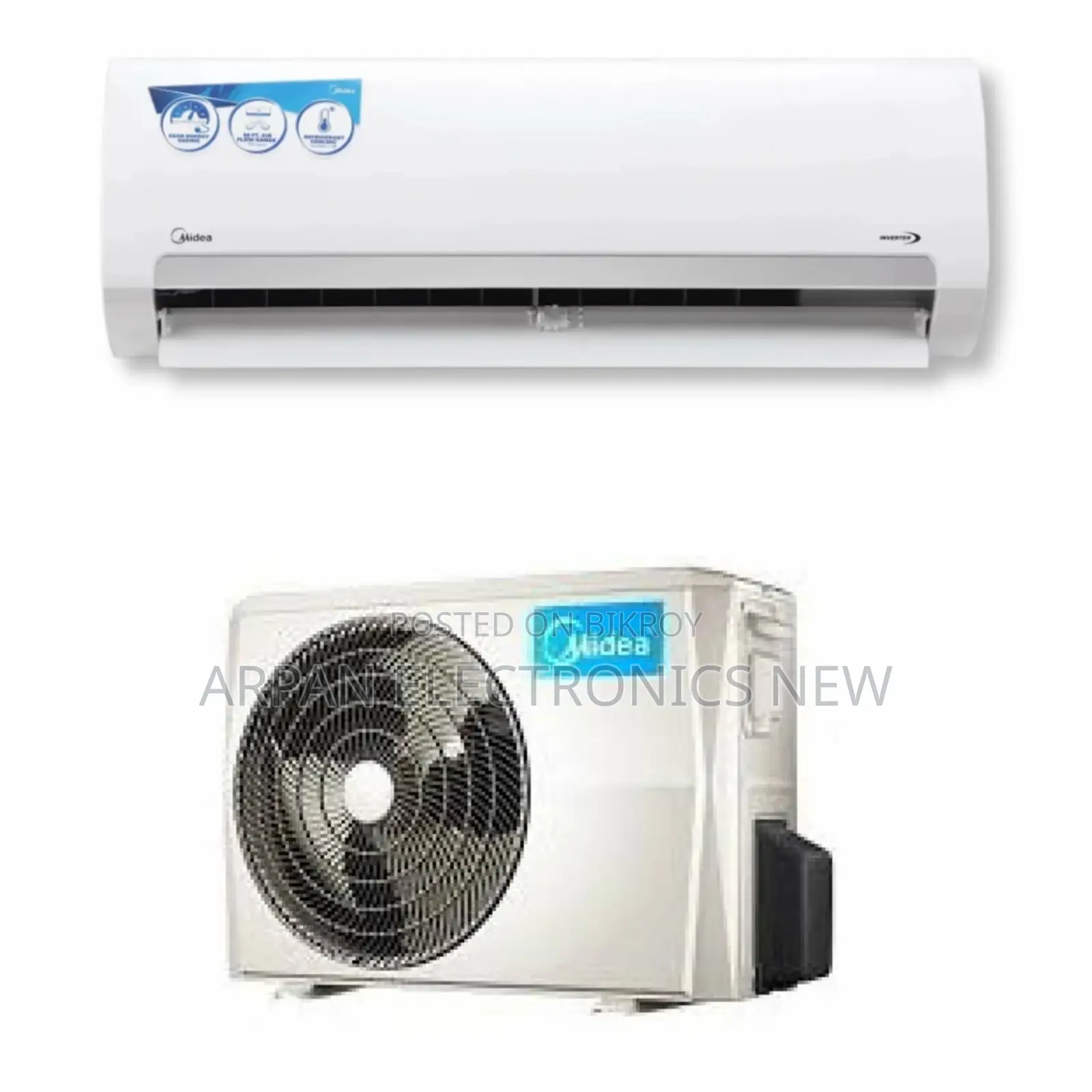 Midea 1.5 Ton Inverter Split Type Air Conditioner Refrigerant - R32