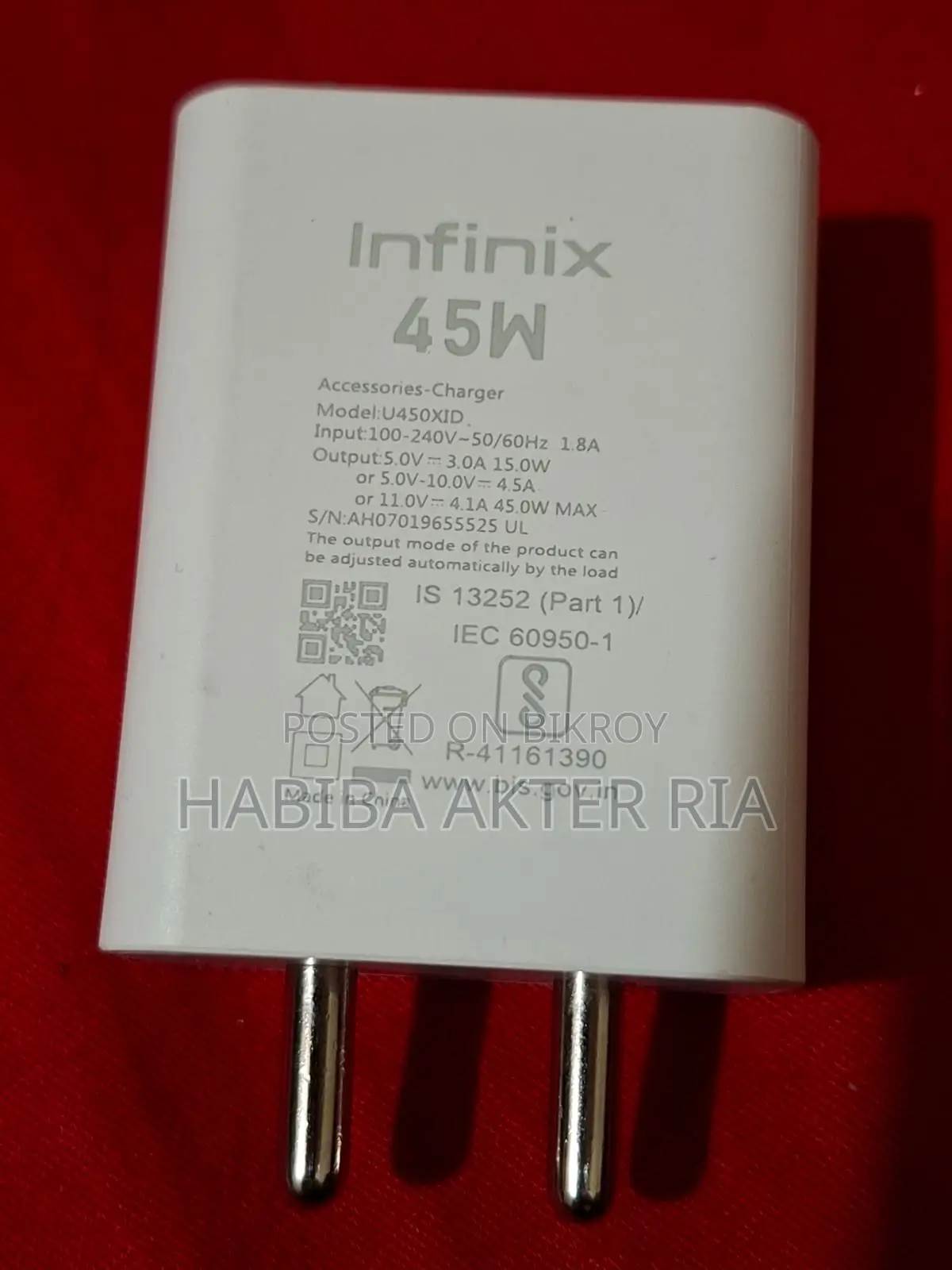 Infinix 45w Original Charger