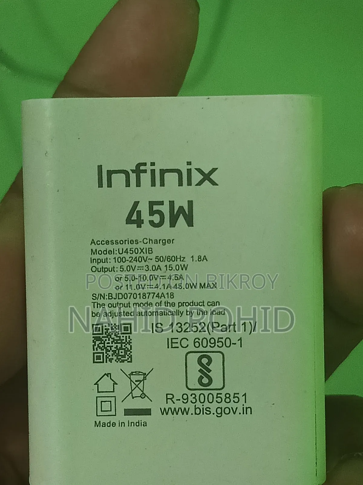 45w Infinix Original