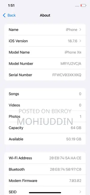 Apple iPhone XR 64 GB Red