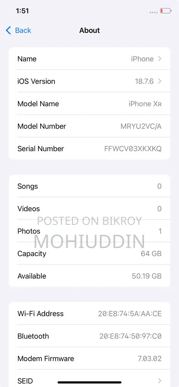 Apple iPhone XR 64 GB Red
