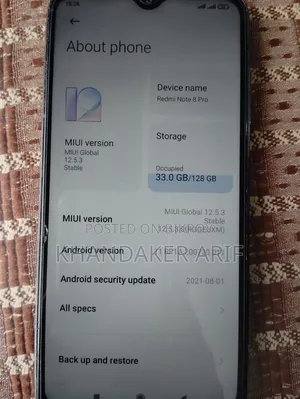 Xiaomi Redmi Note 8 128 GB Gray