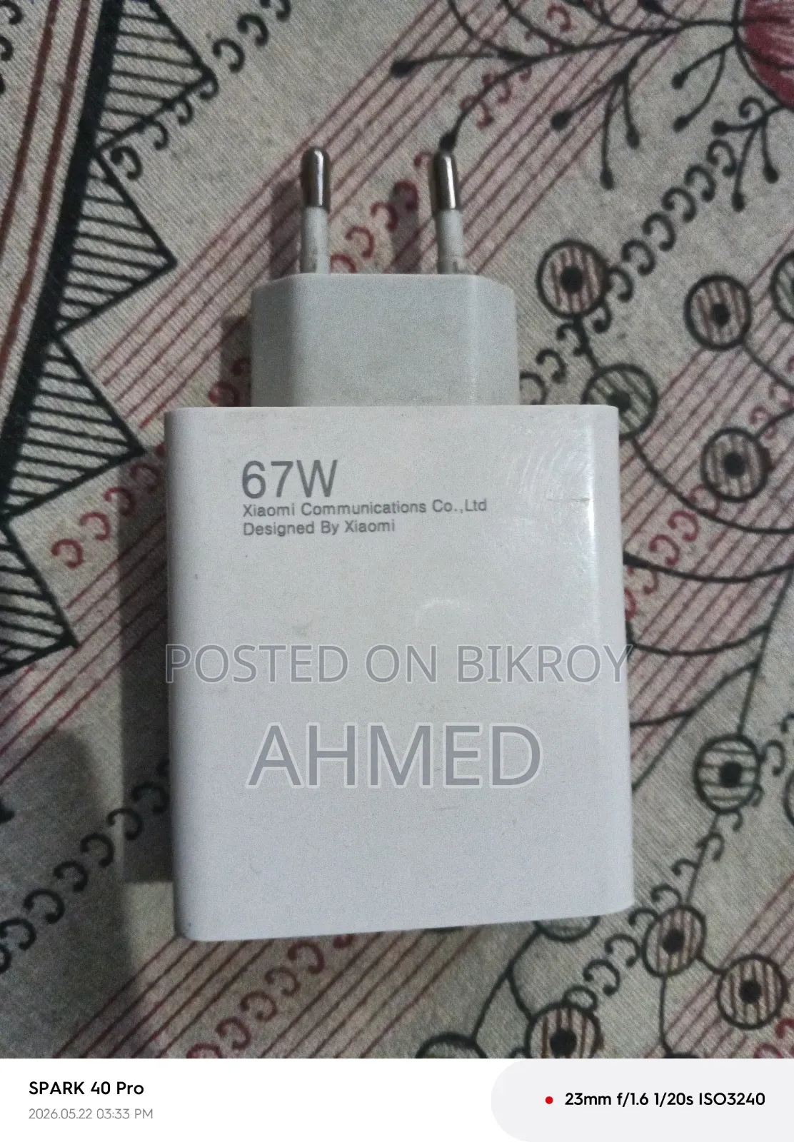 Redmi Original 67watt Fast Charger