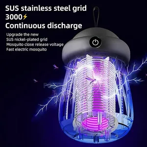 Portable USB Rechargeable Electric Shock Mosquito Killer Lamp