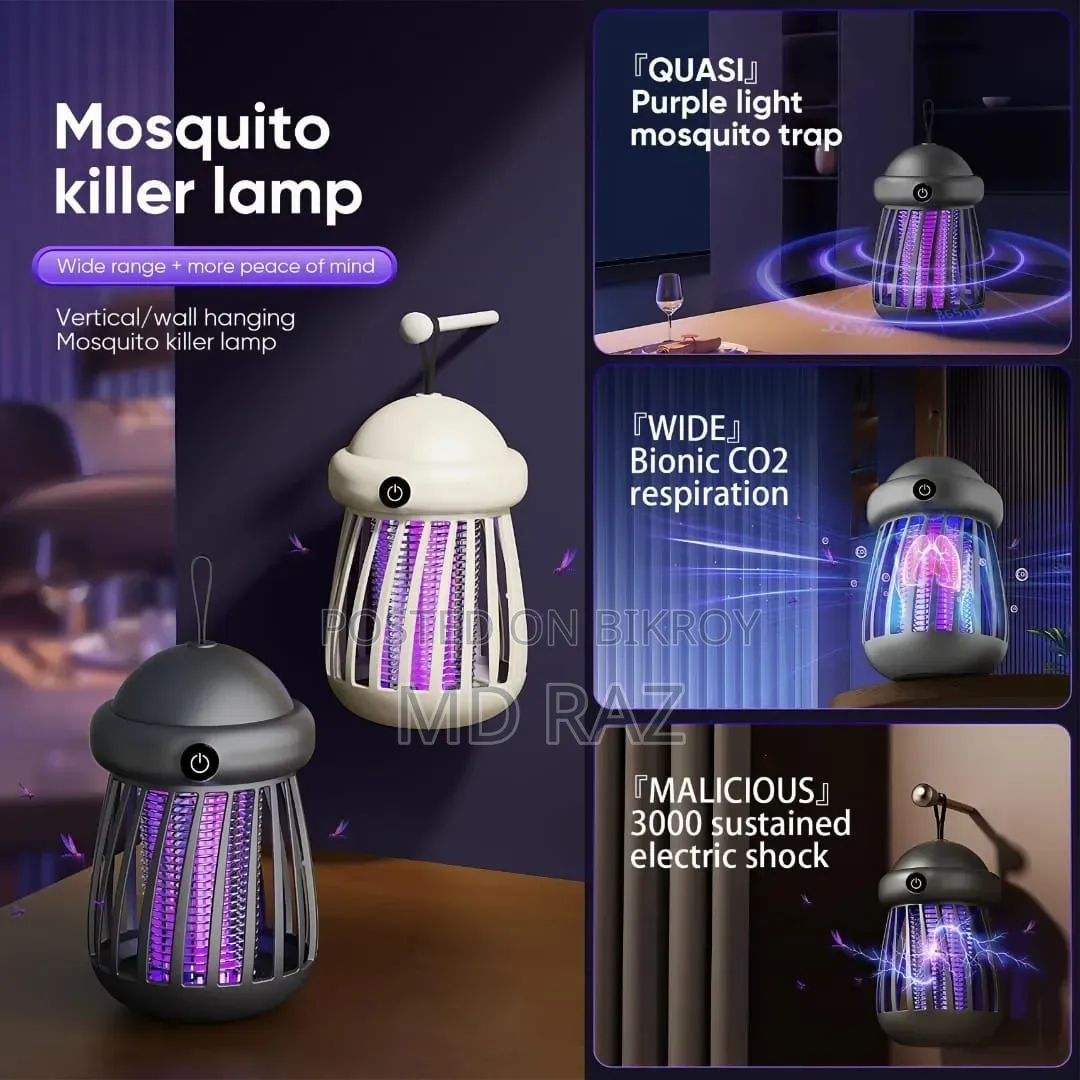 Portable USB Rechargeable Electric Shock Mosquito Killer Lamp