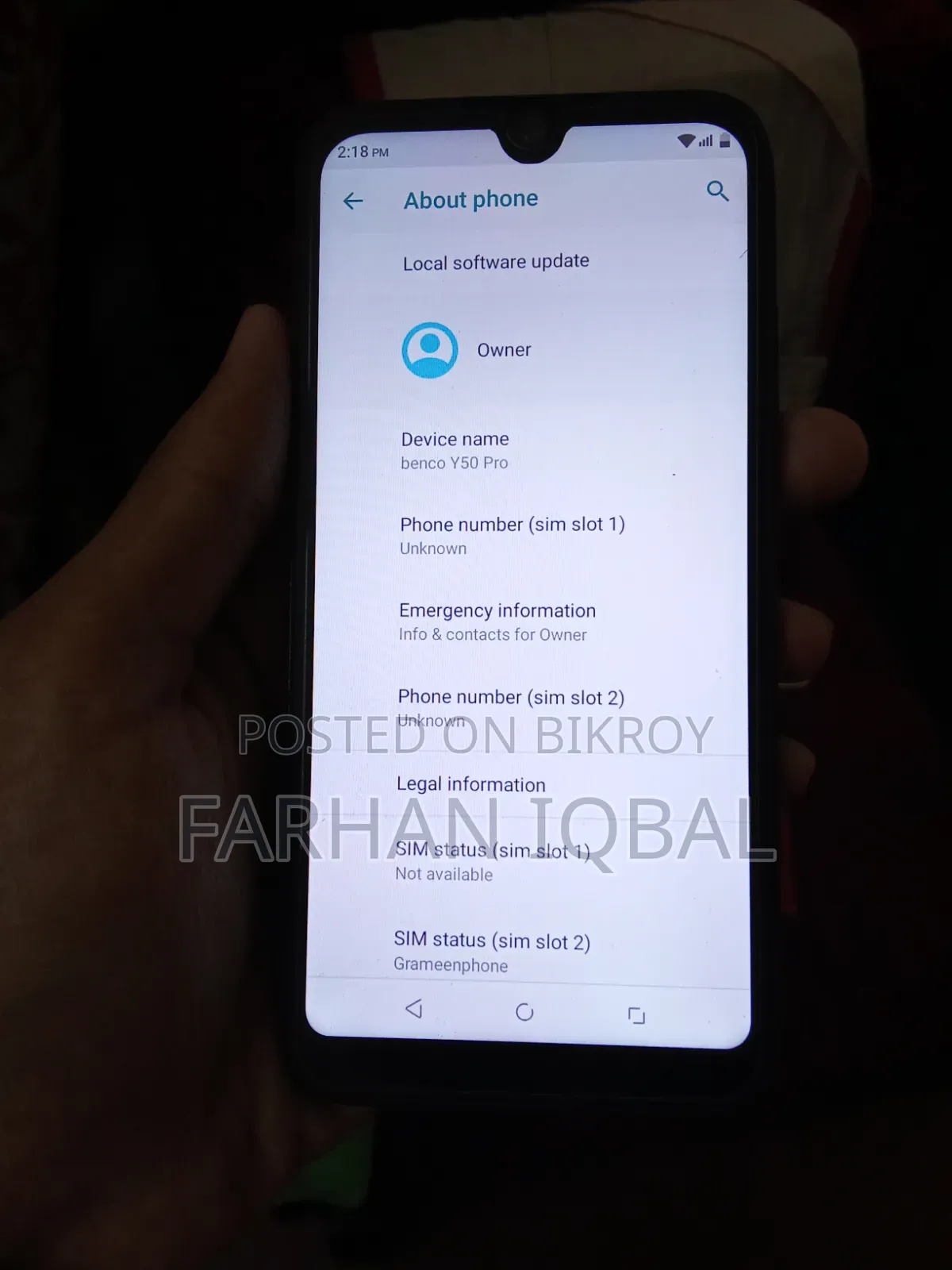 Benco Y50 Pro 16 GB Blue