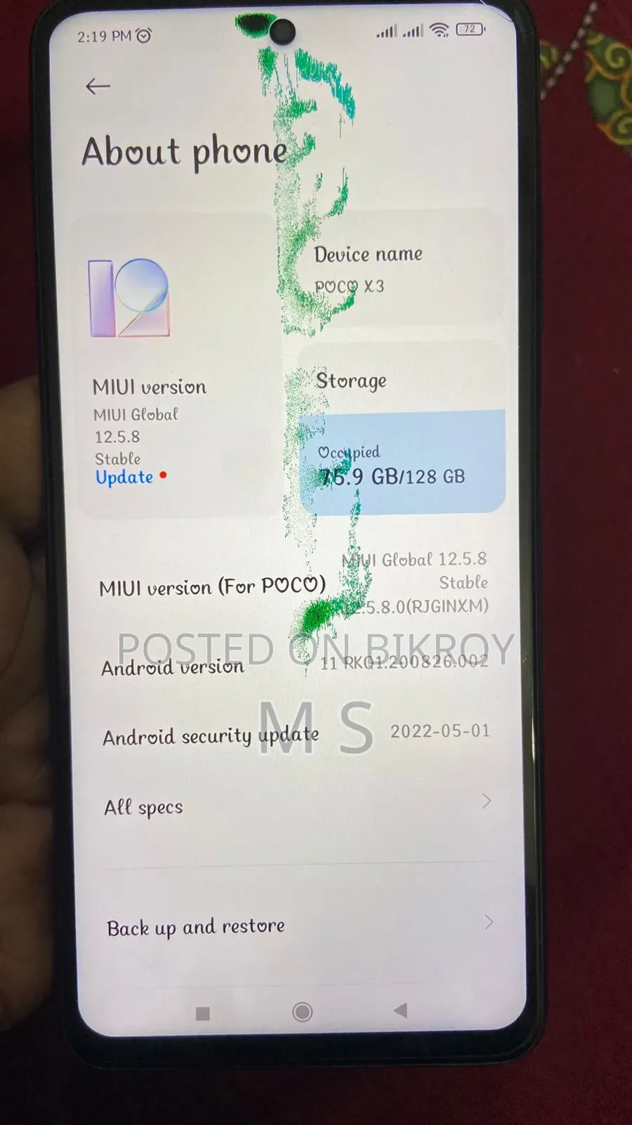 Xiaomi Poco X3 128 GB ব্লু