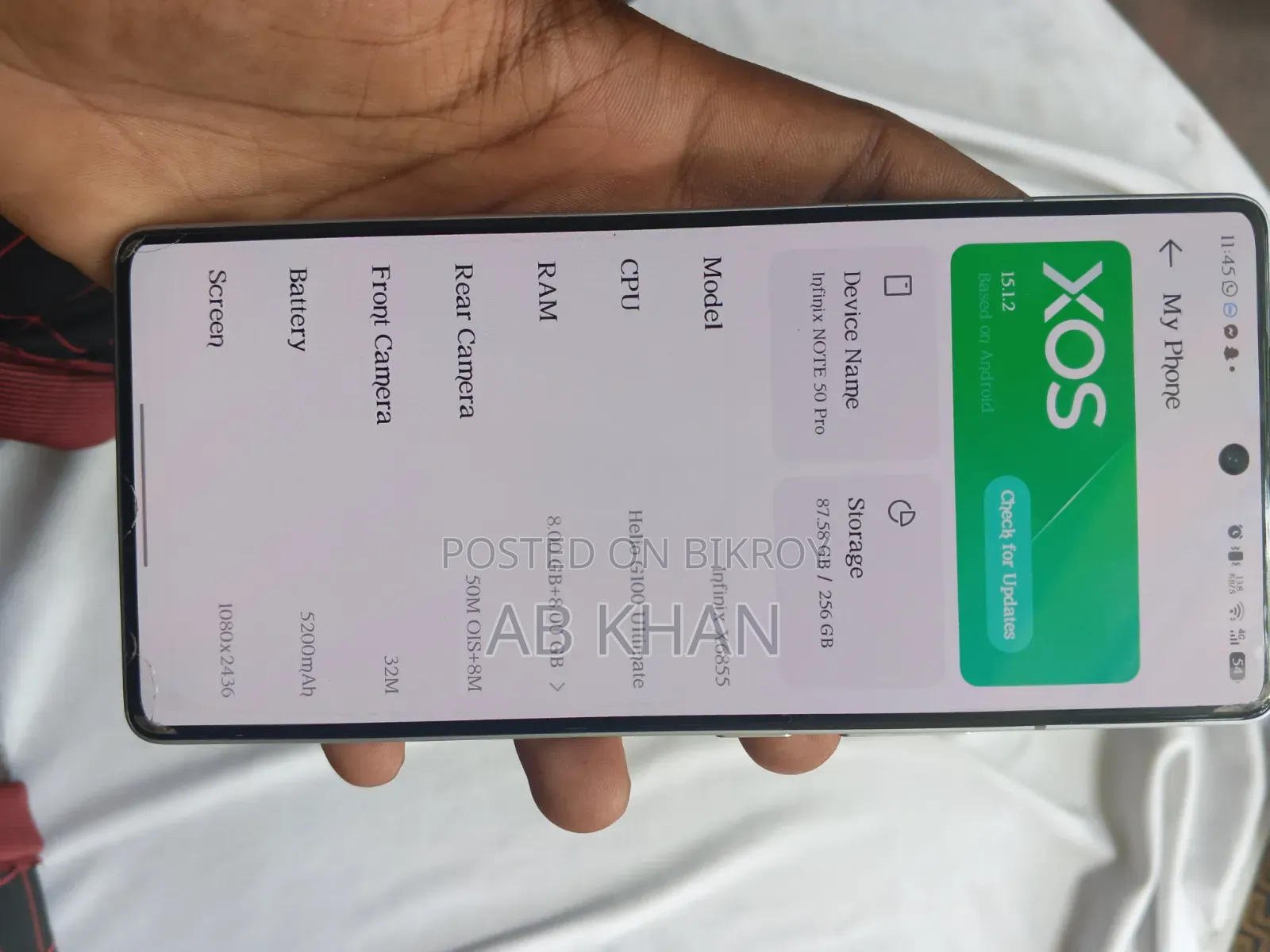 Infinix Note 50 Pro 256 GB Silver