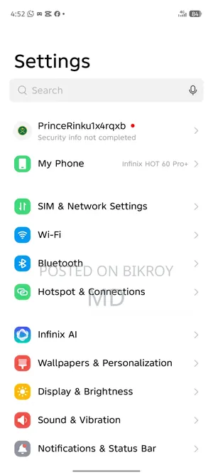Infinix Hot 60 Pro+ 128 GB Black