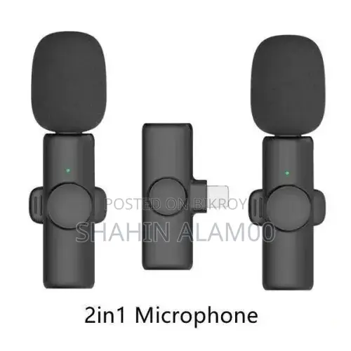 Double Wireless Microphone 2 In 1