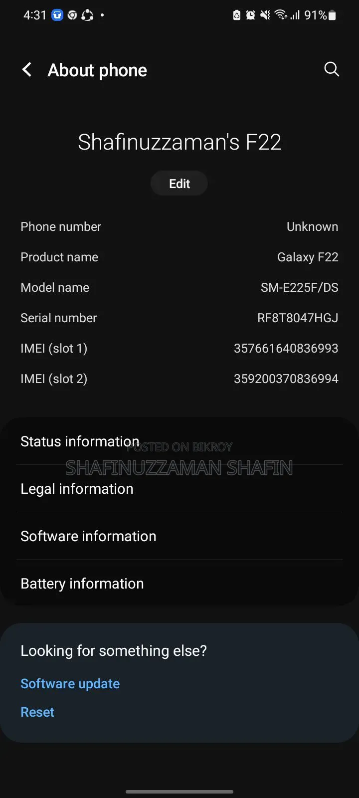 Samsung Galaxy F22 128 GB Black