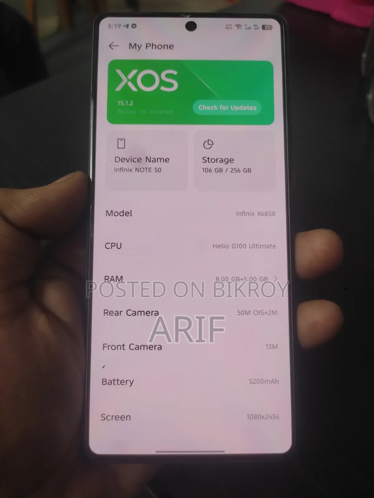 Infinix Note 50 Pro 256 GB Black