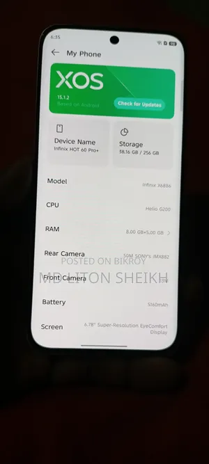 Infinix Hot 60 Pro+ 256 GB Silver