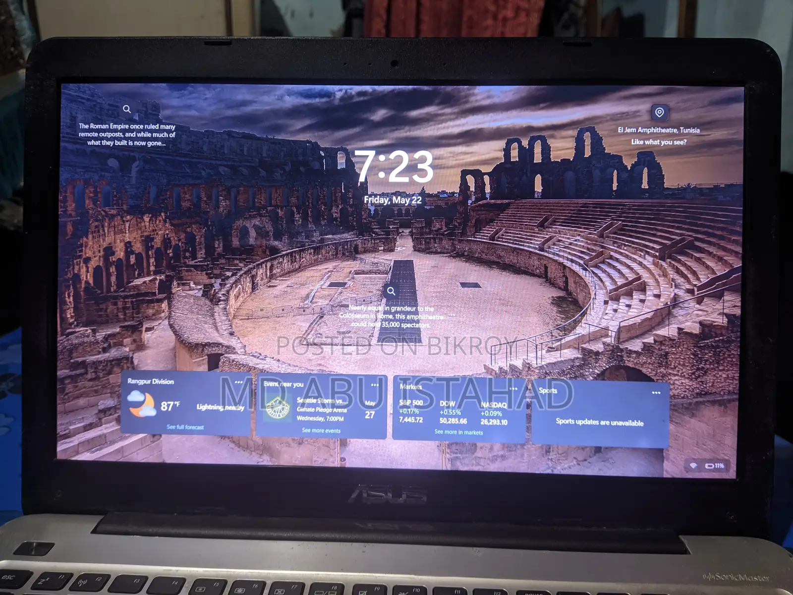 ল্যাপটপ Asus 8GB Intel Core i5 SSD 128GB
