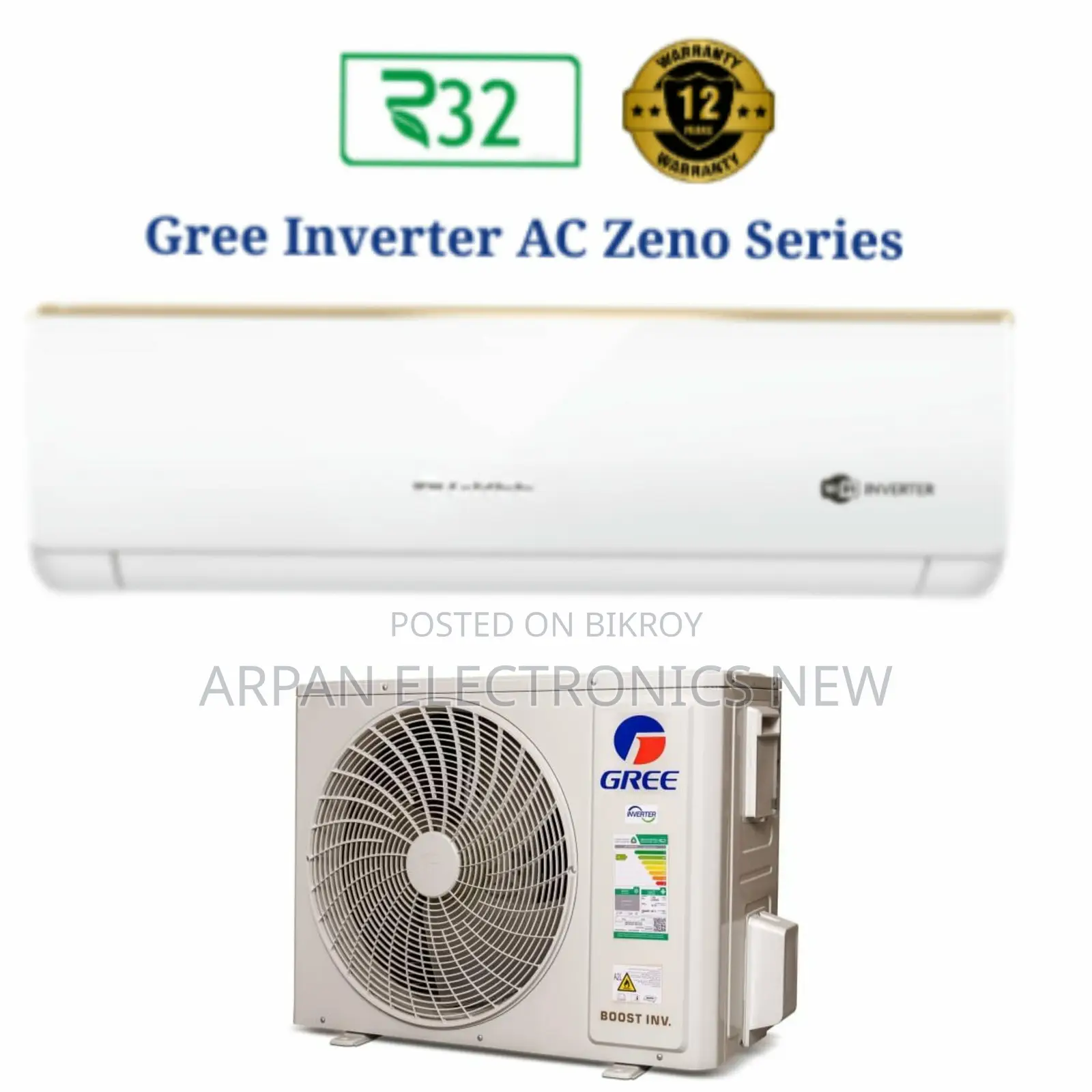 Gree Inverter 1.5 Ton Ac [12 Years Warranty]