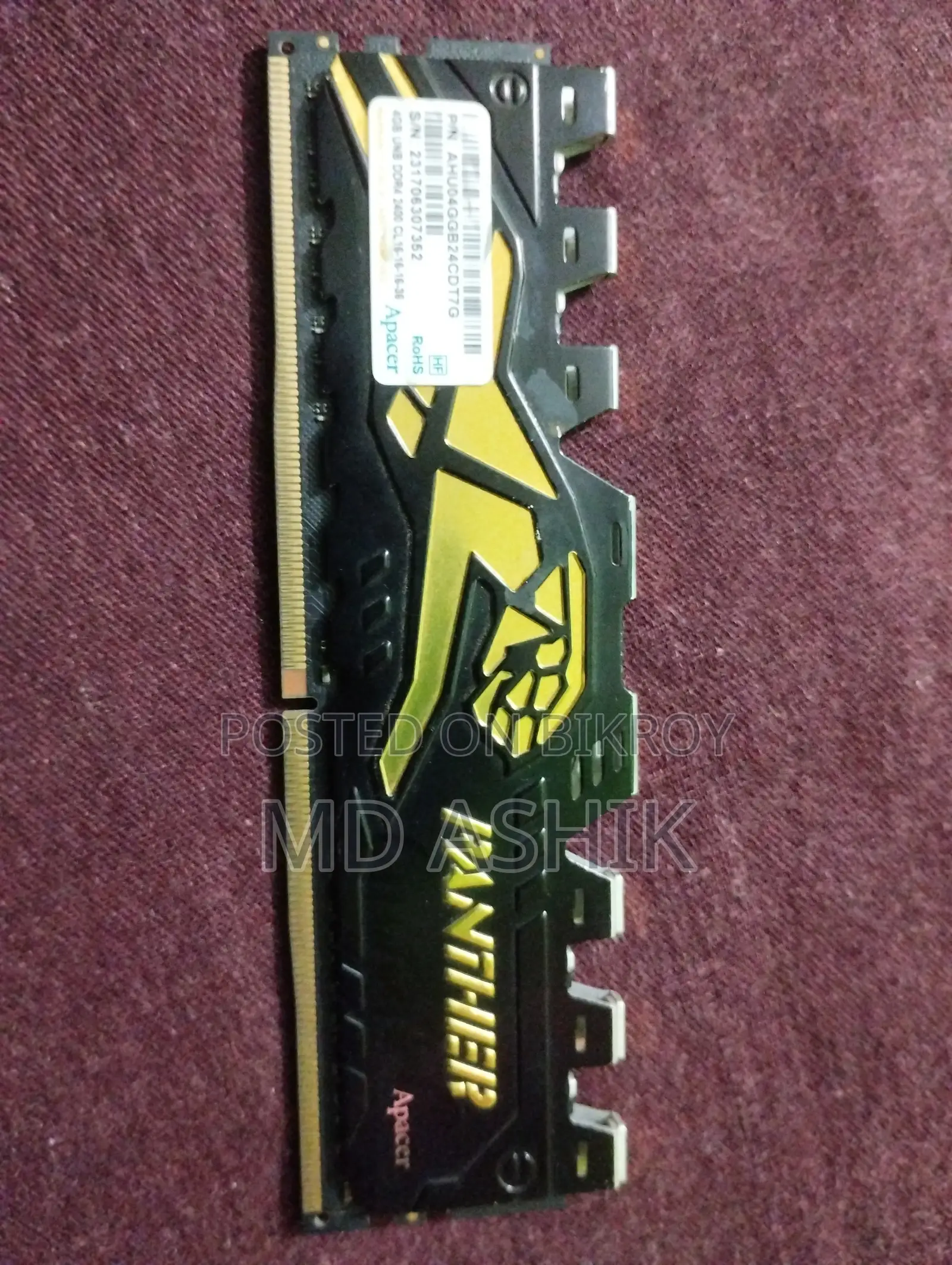 Intel Core I3 6th Gen Processor + Apacer 4gb Ddr4 Ram + Intel Original