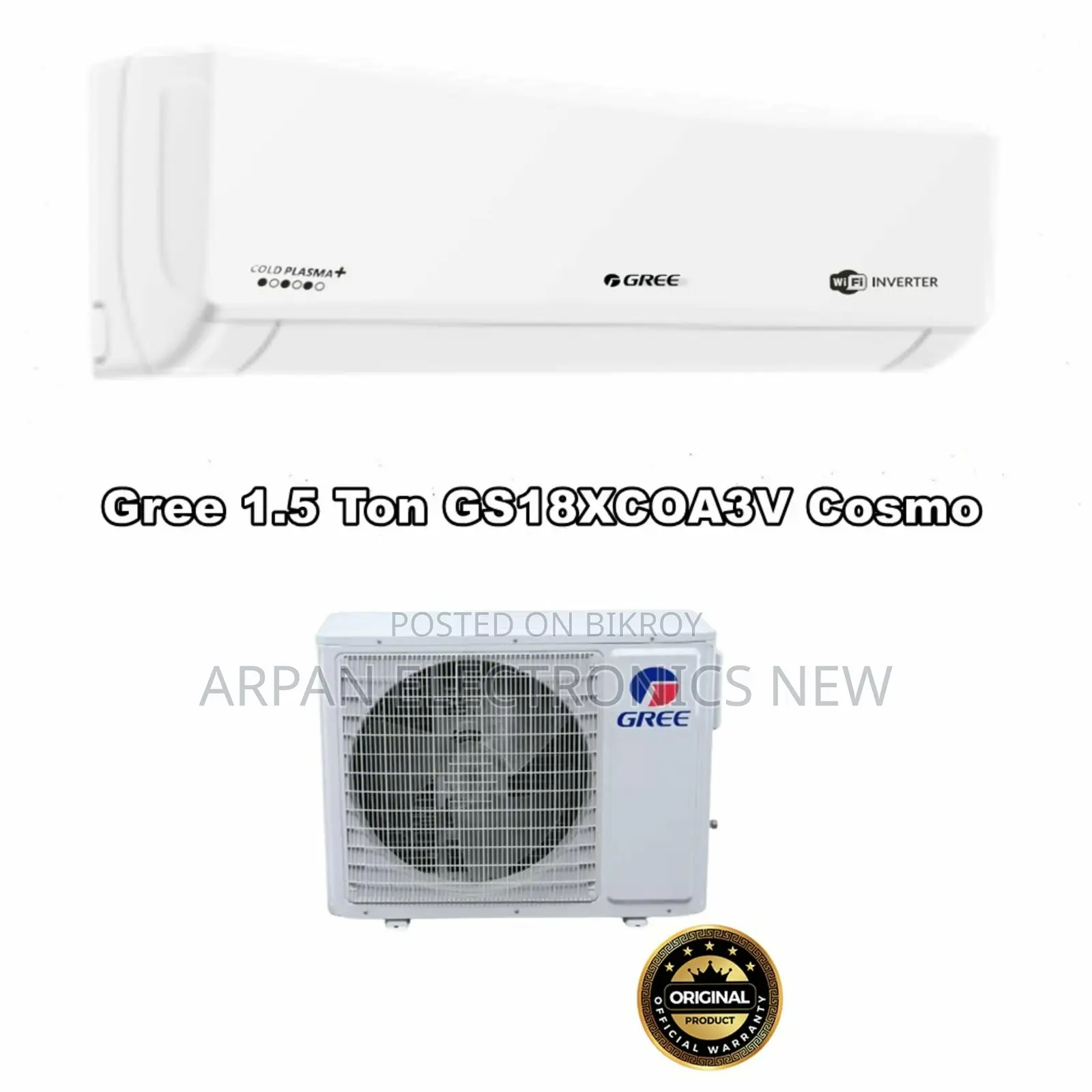 Gree Inverter AC 1.5 Ton with Whole House Purification (Optional)