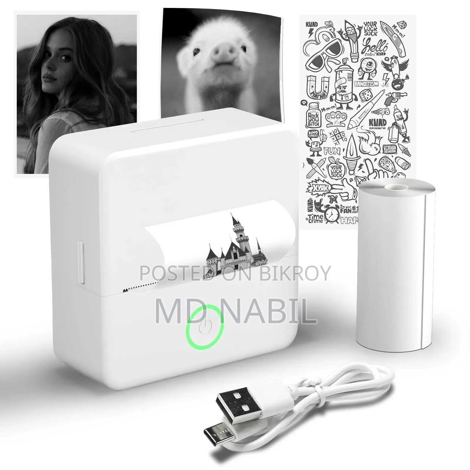 Pix Mini Portable Thermal Printer Wireless Bluetooth Pocket Printer