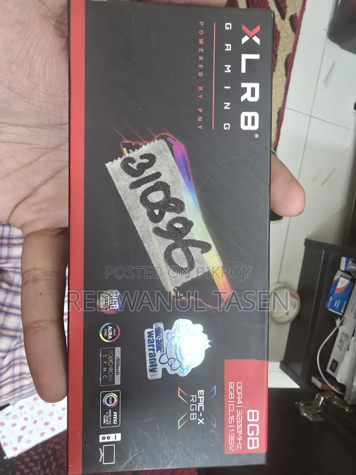 Pny 8gb Xir8 Gaming RGB Ddr4 3200mhz Desktop Memory Module