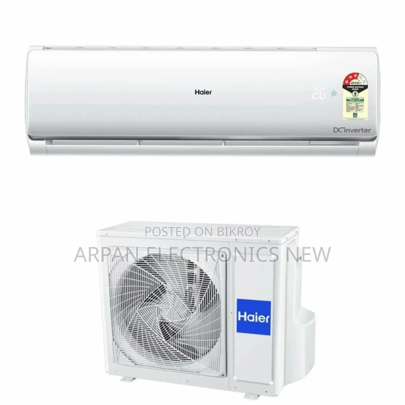 Haier Hsu-12 Energy Cool 1 Ton Inverter AC - 12 Years Warranty