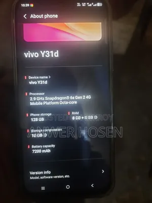 Vivo Y31d 128 GB Black
