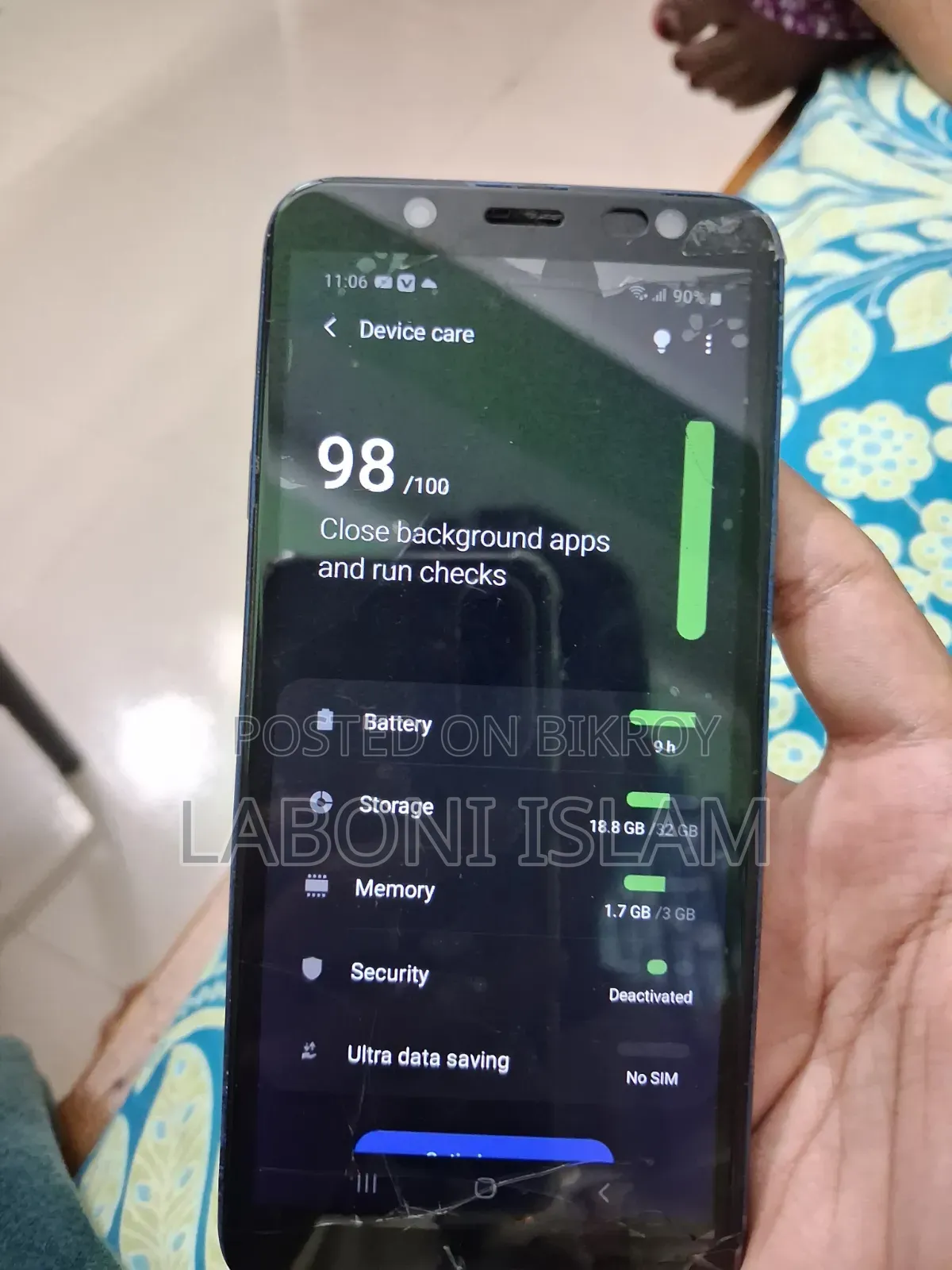 স্যামসাং গ্যালাক্সি জে৬ ৩২জিবি ব্লু