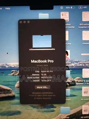 ল্যাপটপ Apple MacBook Pro 2023 M2 Pro 14-Inch 16GB SSD 512GB