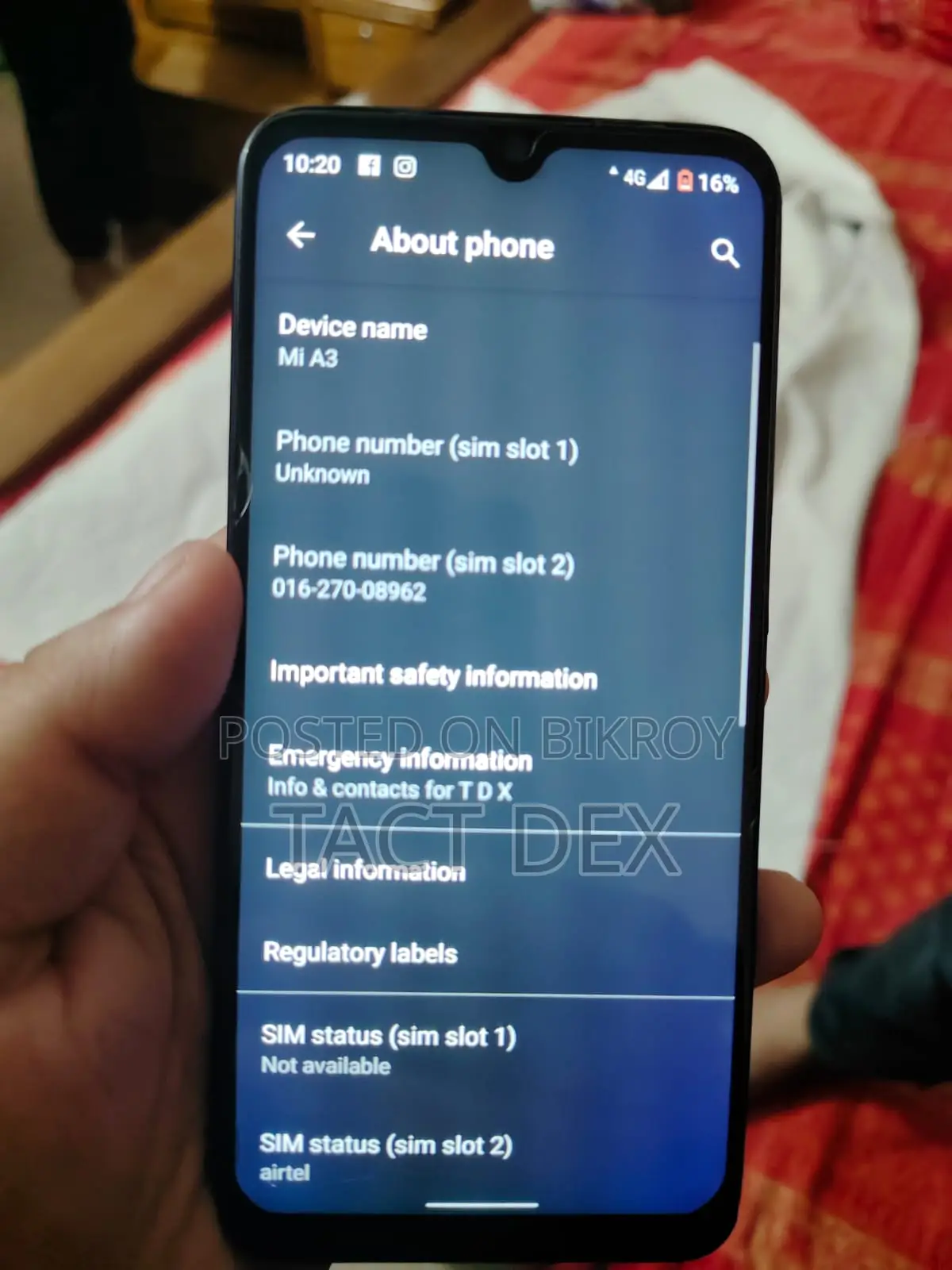 Xiaomi Mi A3 128 GB Blue