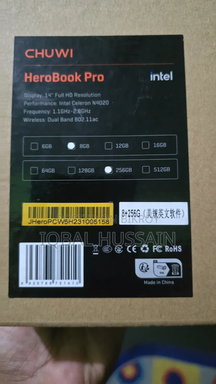 Laptop Chuwi GemiBook 8GB Intel Celeron SSD 256GB