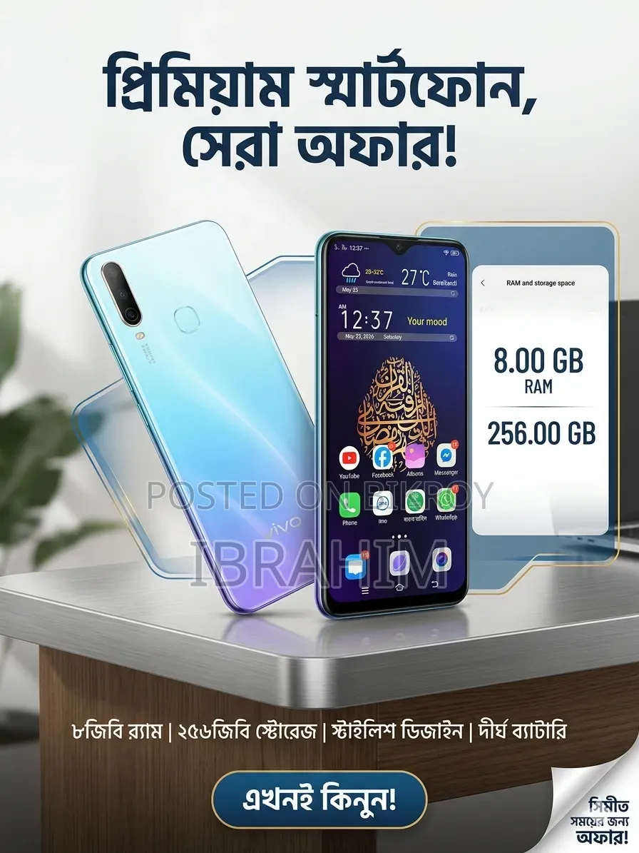 Vivo Y17 256 GB Blue