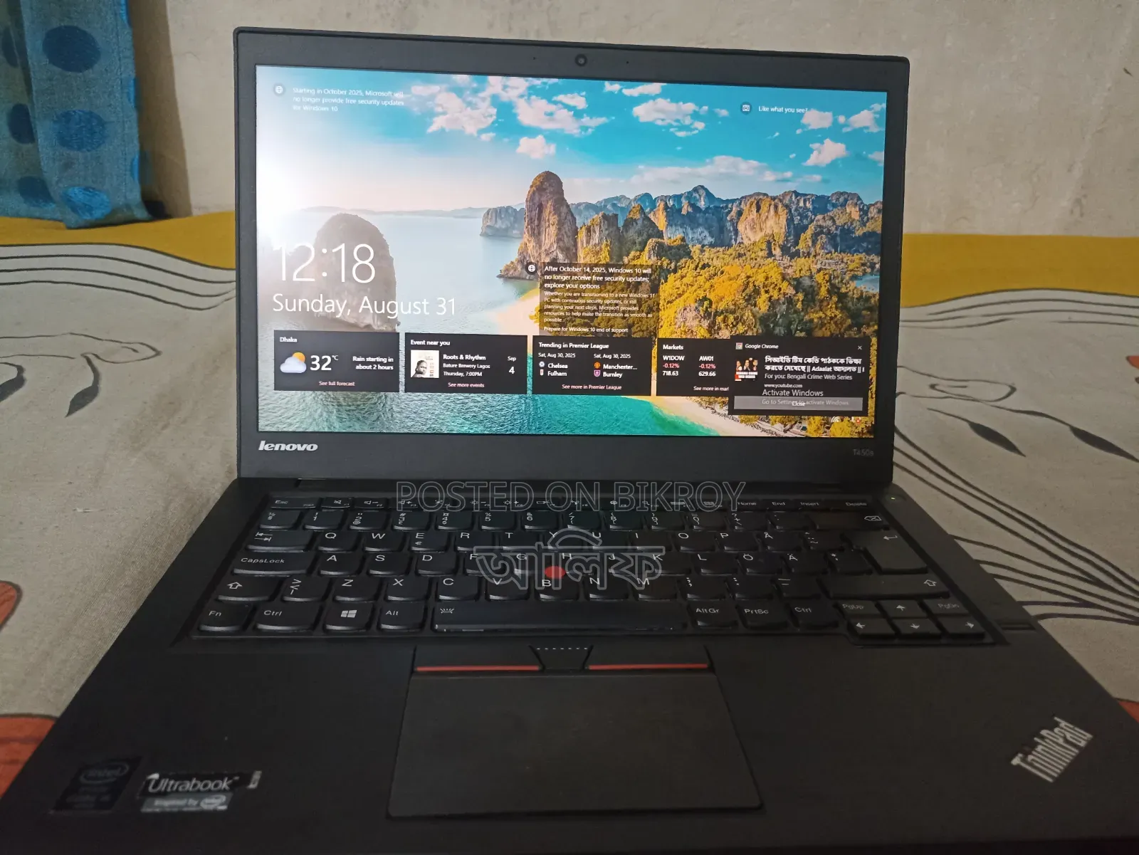Laptop Lenovo ThinkPad T450 8GB Intel Core I5 SSHD (Hybrid) 140GB