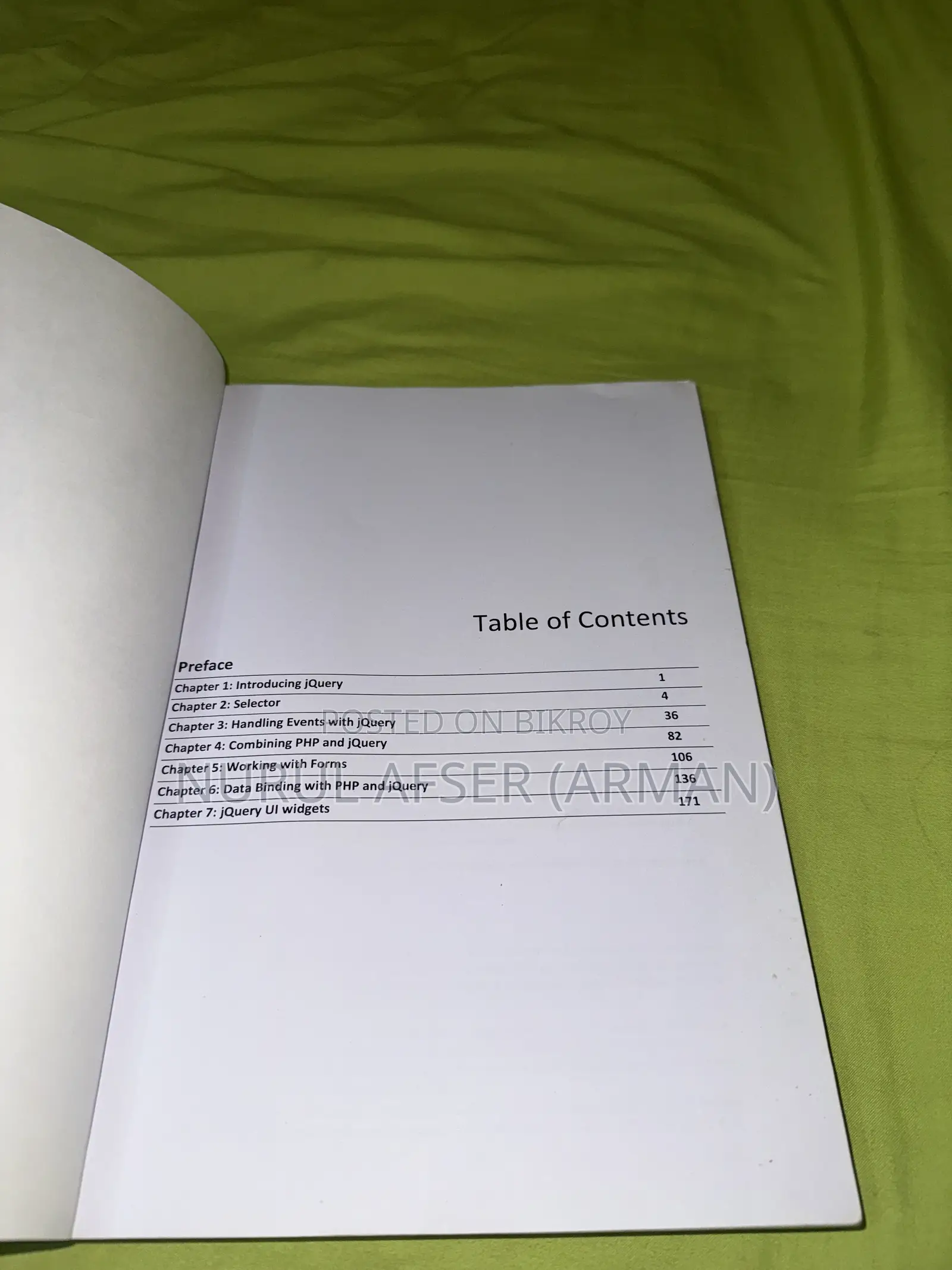 jQuery Book For Sale