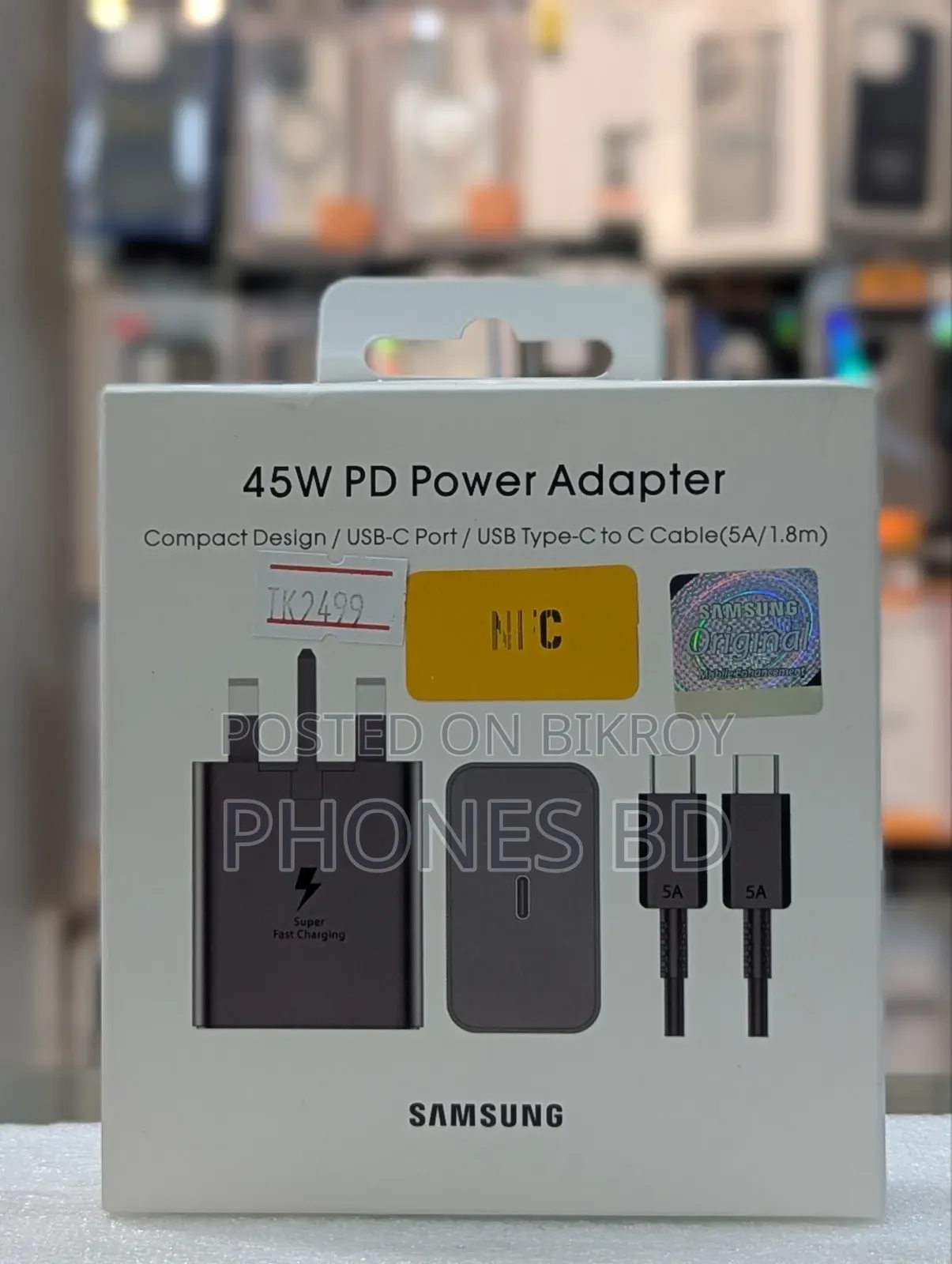 Samsung 45w Usb-C NFC Gan Supported Charger Set