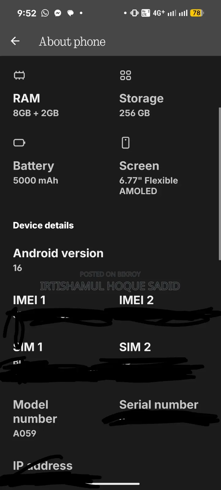 New Nothing Phone 3a 256 GB Black