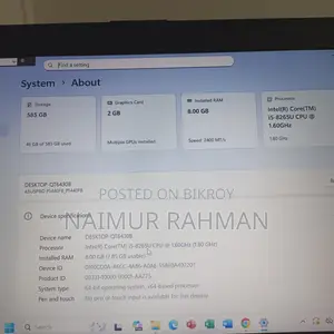 ল্যাপটপ Asus ASUSPRO B9440UA 8GB Intel Core I5 HDD+SSD 640GB