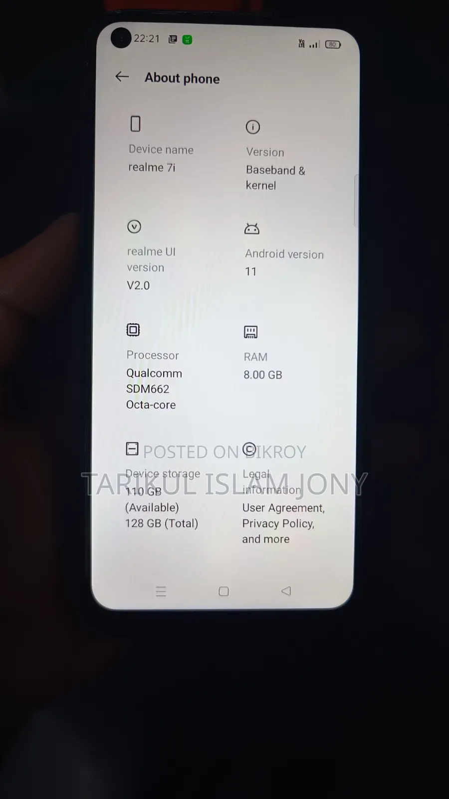 Realme 7i 128 GB Blue