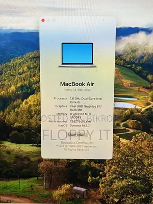 ল্যাপটপ Apple MacBook Air 2019 8GB Intel Core I5 SSD 256GB
