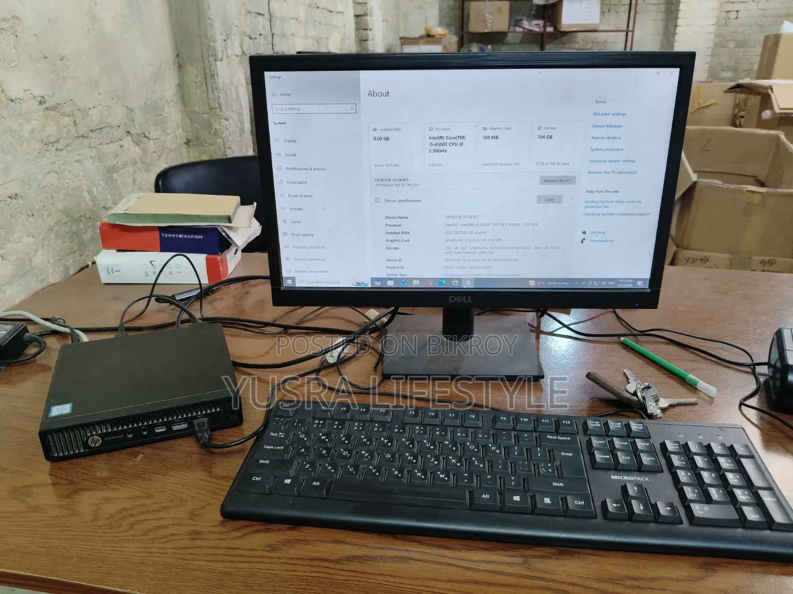 Desktop Computer HP 8GB Intel Core I5 HDD+SSD 750GB